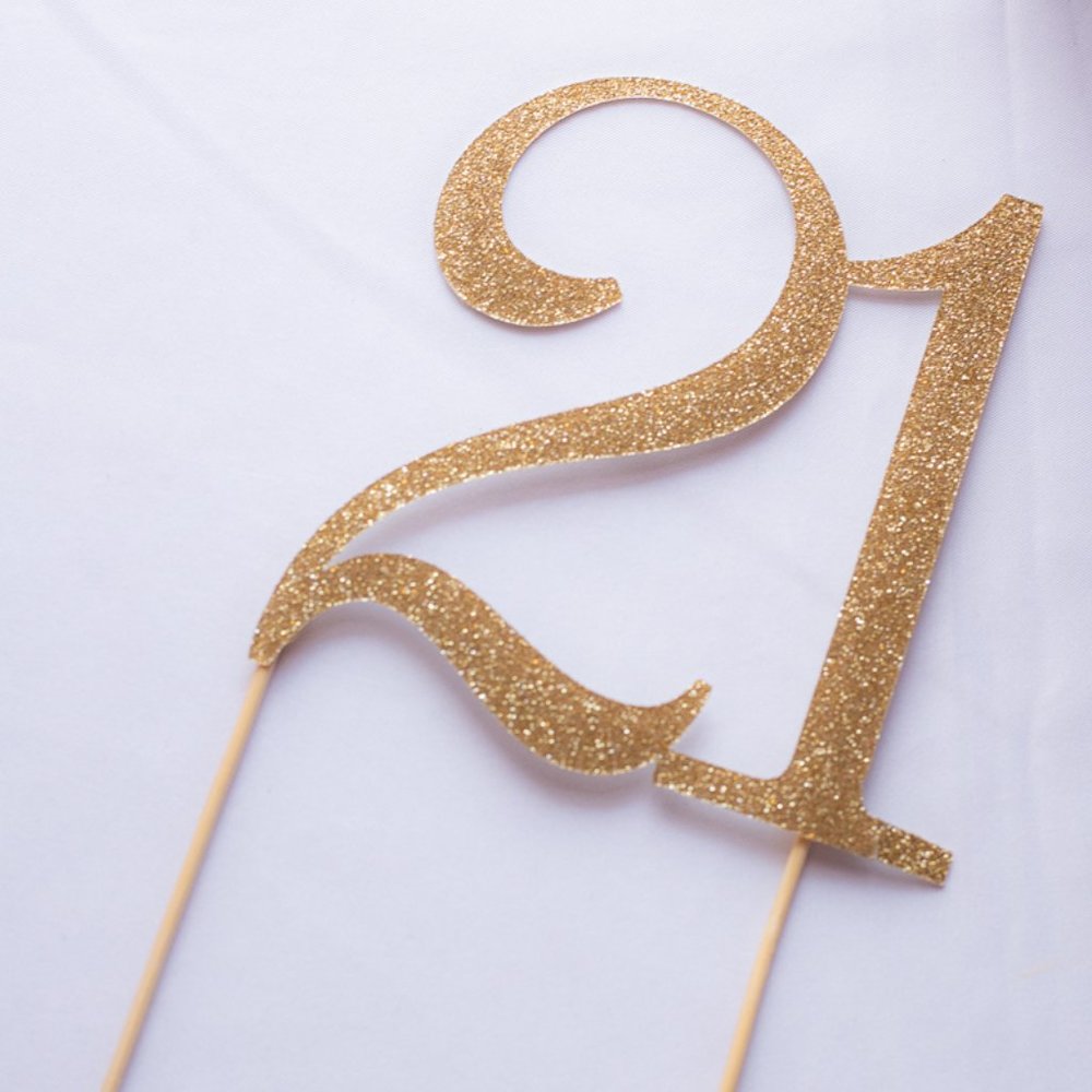 Cake Topper- Choose your color & text! Plain, design or glitter!